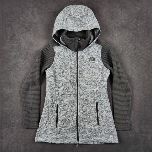 The North Face Tops - The North Face Indi Insulated Hoodie Jacket Womens Small Heather Gray Full‎ Zip